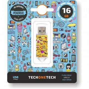 Flash Drive 16GB Tech One Tech Emojis USB 2.0 TECH ONE TECH - 1