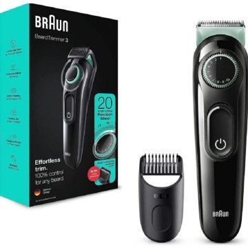 Braun Beardtrimmer Series 3000 Aparador de barba BT3323/ com bateria/ 1 acessório