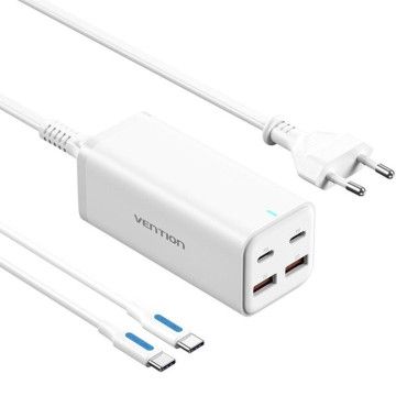 Carregador de Parede Vention FBSWG-EU/ 2xUSB Tipo-C/ 2xUSB/ 100W