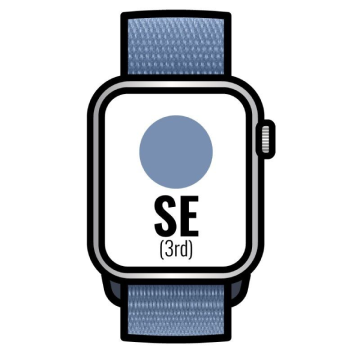 Apple Watch SE 3rd/ GPS/ 40 mm/ caixa de alumínio prateado/ pulseira esportiva de laço azul inverno Apple - 1