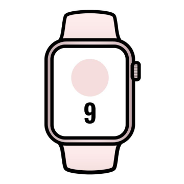 Apple Watch Series 9/ GPS/ Celular/ 41 mm/ Caixa de alumínio rosa/ Pulseira esportiva rosa claro M/L Apple - 1