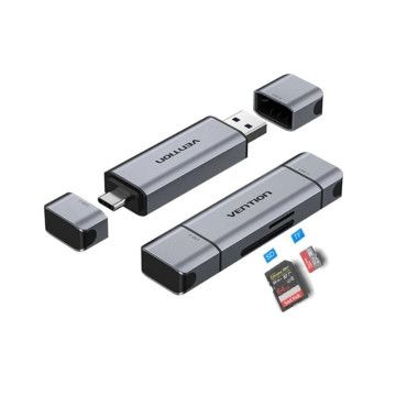 Vention CLKB0/USB 3.0 e leitor de cartão externo USB Type-C VENTION - 1