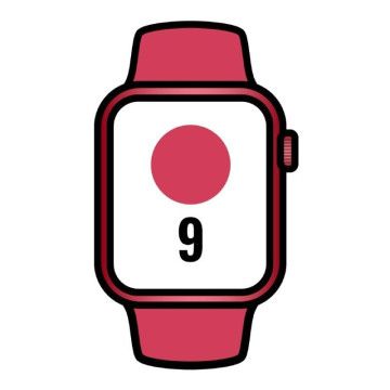 Apple Watch Series 9/ GPS/ Celular/ 41 mm/ Caixa de alumínio vermelha/ Pulseira esportiva vermelha M/L Apple - 1