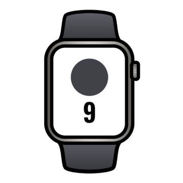 Apple Watch Series 9/ GPS/ Celular/ 41 mm/ Caixa em aço grafite/ Pulseira esportiva Midnight M/L Apple - 1