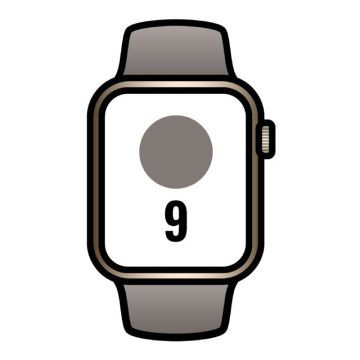 Apple Watch Series 9/ Gps/ Celular/ 41 mm/ Caixa em aço dourado/ Pulseira esportiva de argila M/L Apple - 1