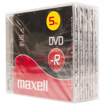 MAXELL - DVD-R 16X 4,7GB P.5 J.CASE-275517.40.CN MAXELL - 1